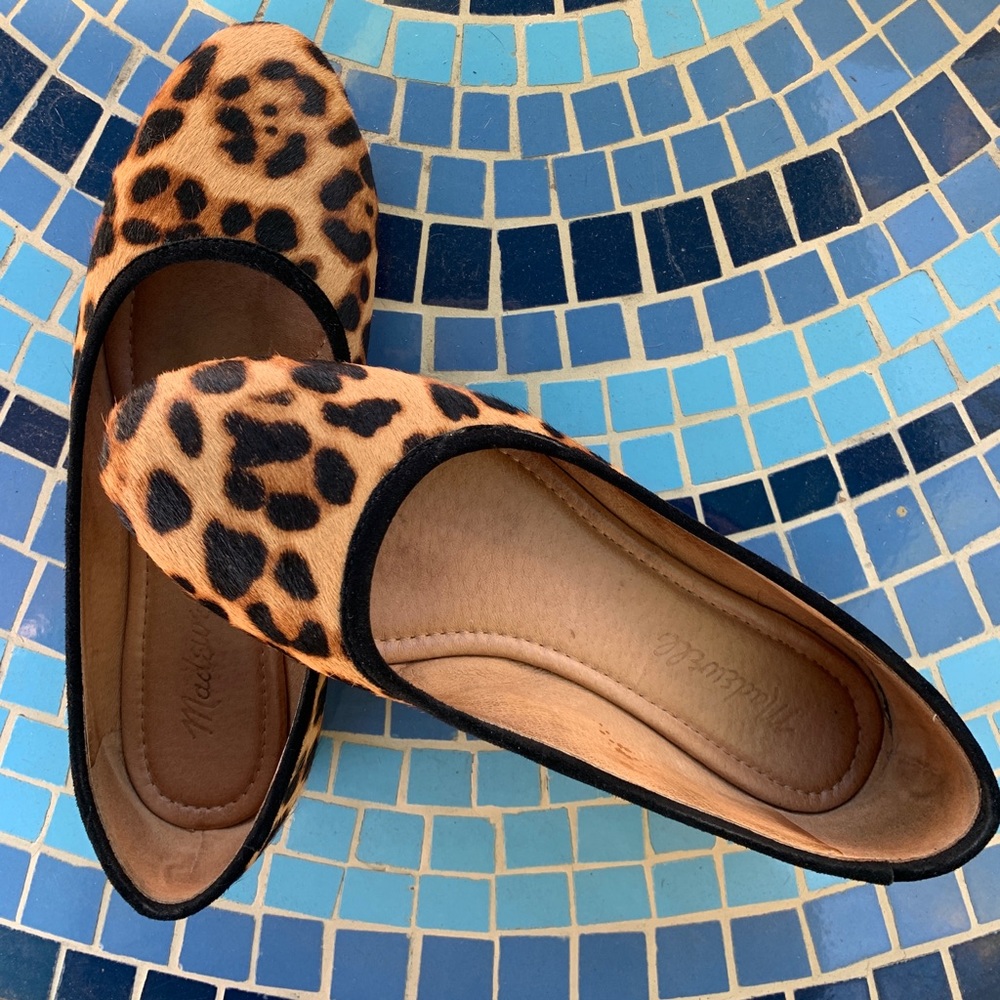Reid Ballet Flat in Leopard Calf Hair